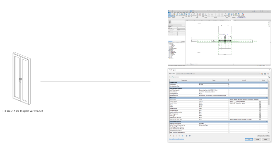 EIN MODIFIZIERTES FENSTER MIT ANPASSBAREN PARAMETEREIGENSCHAFTEN IN REVIT